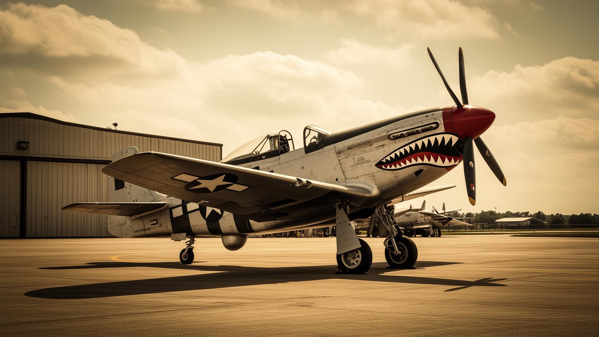 Vintage P-51 Mustang on the tarmac